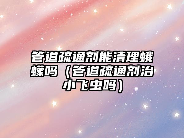 管道疏通劑能清理蛾蠓嗎（管道疏通劑治小飛蟲嗎）