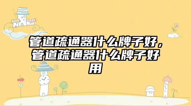 管道疏通器什么牌子好，管道疏通器什么牌子好用
